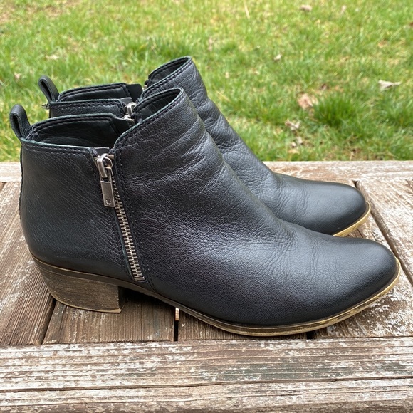 lucky brand basel leather booties